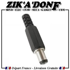 Fiche Jack DC 9mm 5,5x2,1mm Mâle connecteur alimentation