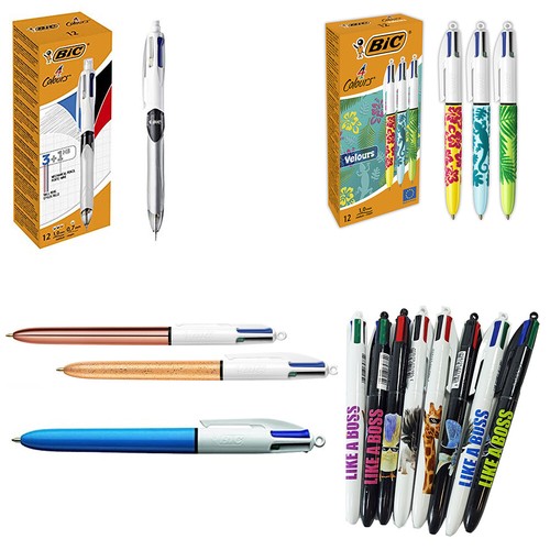 Stylo bic couleurs - 1, pointes