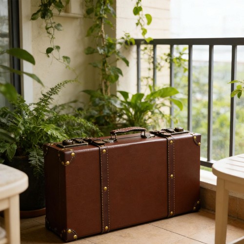 Valise vintage avec - , poignée
