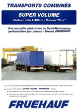 REMORQUES FRUEHAUF / SUPER VOLUME / DOCUMENTATION de 1984