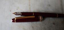 STYLO PLUME MONTBLANC MEISTERSTÛCK EN RESINE BORDEAUX - PLUME EN OR MASSIF 18 K
