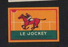 Anciennes  étiquettes  allumettes  Algérie BN5868 Le Jockey Cheval  Caussemille 