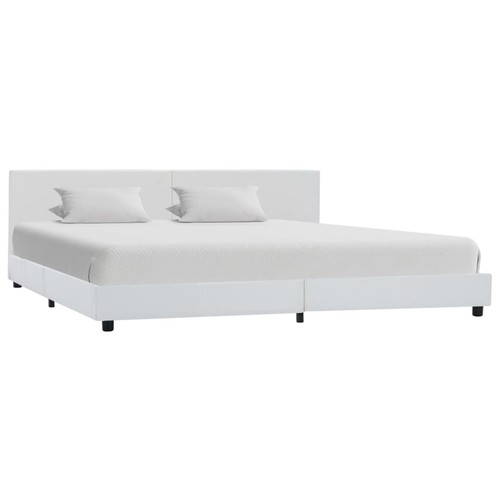 Cadre lit marron similicuir - cadre,