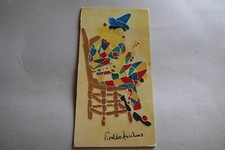 publicité carton arlequin guitare signé vivaldo A. POULAIN ( chocolat )