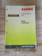 Manuel Utilisation Claas Lexion Tablier Coupe