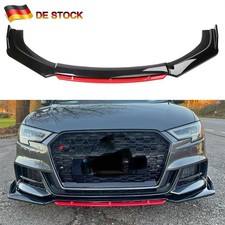 Spoiler Lèvre Lame Jupe Pare-Choc Avant Pour AUDI A1 A3 S3 A4 B7 B8 Noirbrillant