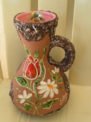 Vase emaux decorés - emaux, de