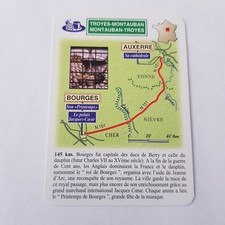 CARTE TROYES MONTAUBAN AUXERRE BOURGES 1000 BORNES DE LA FRANCE DUJARDIN