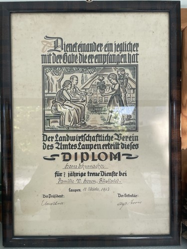 Diplôme gothique ww2 de - en,