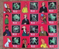 12 TELECARTES TINTIN SIGNES DU ZODIAC PERSONNAGES DES AVENTURES Réf. E 132