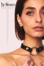 Collier Ras De Cou Cuir Noir