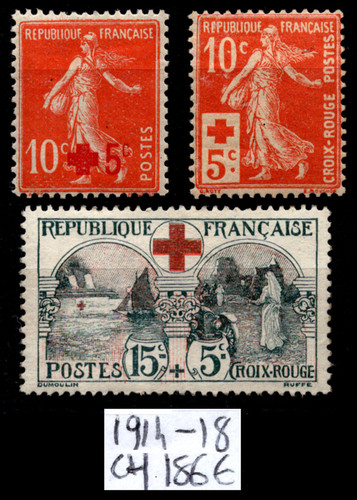 Croix rouge 1914 - 1914-18,, neufs