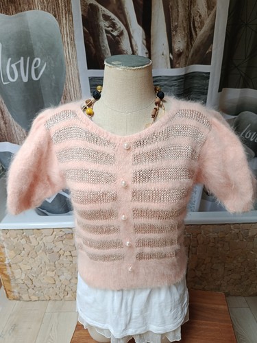 Superbe pull angora abricot - ,