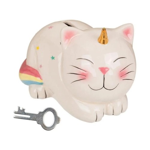 Tirelire chat licorne - -,