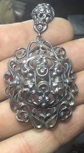 Large pendentif ancien bijou - large,
