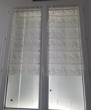 2 Brise bise Floral filet blanc 97 cm x 45,5 cm