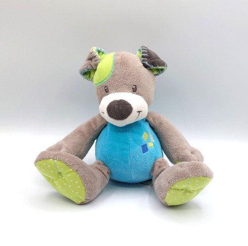 Peluche chien gris - ,