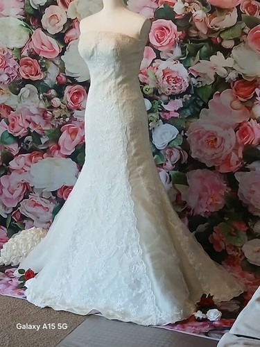 Pronovias strapless lace dress - strapless,