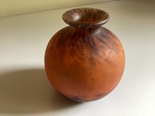 vase en pâte de verre marmoréen signé muller frères luneville