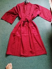 Peignoir kimono soie rouge - soie,