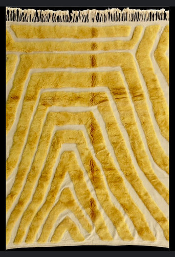 Tapis bérbère jaune - bérbère, haute