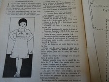ANCIEN PATRON POUR LA POUPEE " NADALETTE COMBINAISON JUPON MAI 1933