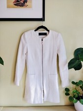 Zara Basic Women Ivory Coat XS