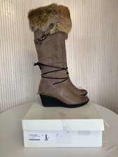Bottes Compensées en cuir Costa Costa Amazone Taupe P.40