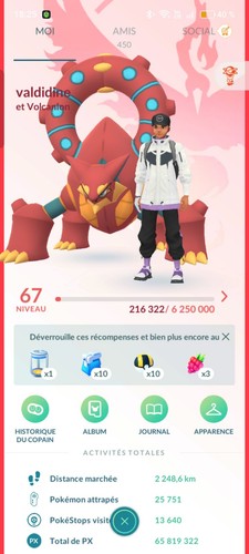 Compte pokémon lvl67 - go,
