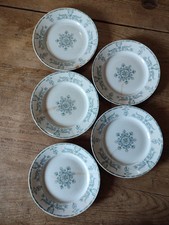  5 anciennes assiettes  porcelaine Lunéville Cygne  Compiegne KG Pour Création 
