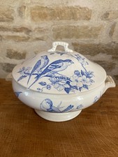 Soupière terre de fer oiseaux