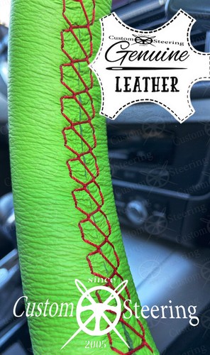 Housse volant cuir vert - de,