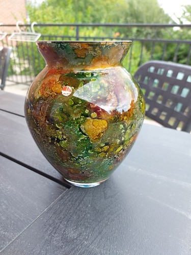 Vase laque line 18cm etiquette - vase,