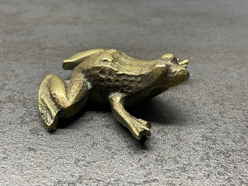 Statuette grenouille laiton - statuette, ou