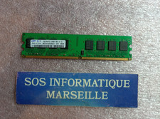 Barrette Mémoire SAMSUNG 2GB 2Rx8 PC2-6400U-666-12-E3 (M378T5663QZ3-CF7)