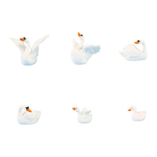 Figurines mini cygnes - , en