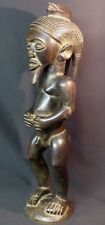 AA Art Africain grande statue ancienne  66c3.kg  prince Téké congo joli visage 