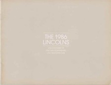 Catalogue Brochure LINCOLN Continental / Town Car / MK VII 1986, 08/1985 USA