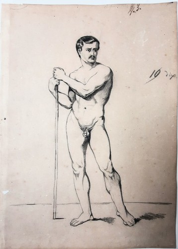 Dessin masculin signé - dessin,