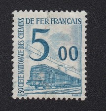timbre France 1960 SNCF Petit COLIS POSTAL 5F bleu n°45 Y&T oblitéré