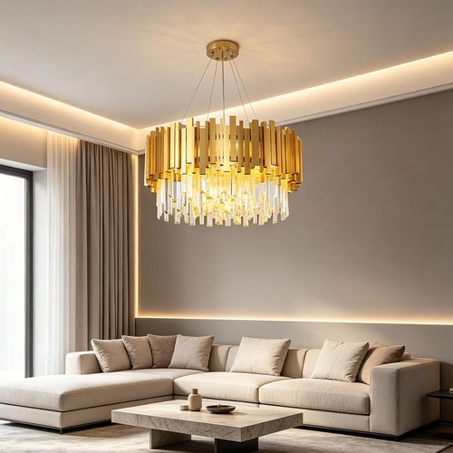 Lustre cristal moderne en - lustre, moderne,2