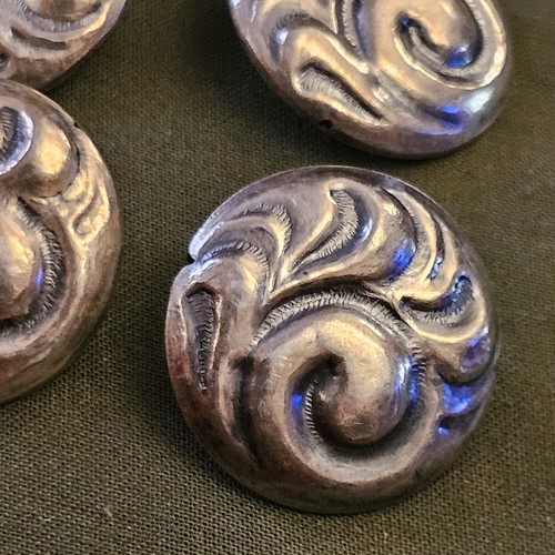 Lot boutons anciens argent - 4,