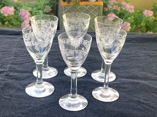 Anciens verres liqueur en - verres,