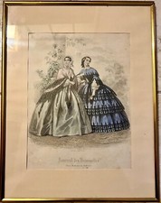 cadre ancien femme " journal des demoiselles"