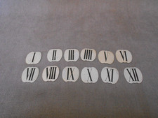 12 Chiffres Romains Vintage en métal blanc pour pendule ou horloge