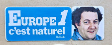 COLUCHE autocollant ancien 1981  jeu radio Europe1  Les restos du coeur vintage