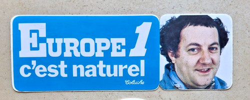 Coluche autocollant ancien - autocollant,