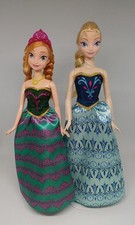 Lot 2 Poupées Anna et Elsa Princesses Mattel Frozen Disney Reine Neiges Dolls