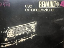 Renault 4 Livret Voiture Utilisation Entretien Langue Italien Original Cru 69