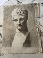 Ancien Dessin XIXe Crayon